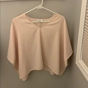 Babaton baby pink cape shirt size L